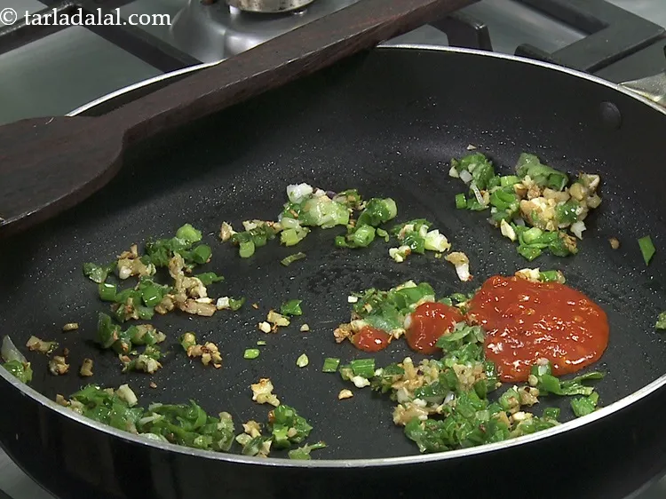 Step 28 – Add 2 tsp&nbsp;<a href="https://www.tarladalal.com/schezuan-sauce-4159r">schezuan sauce</a>. This gives Chinese flavour to crispy fried corn recipe | …