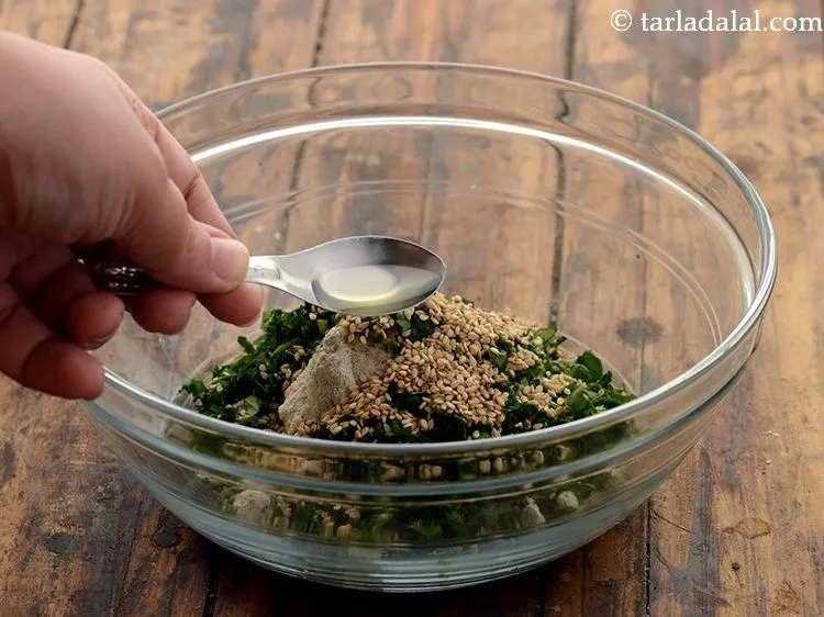 Step 13 – Add some oil to it for the dough.