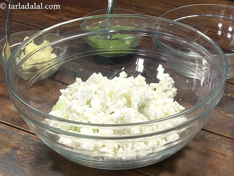 Step 32 – Add 1 cup&nbsp;<a href="https://www.tarladalal.com/glossary-grated-panee-1003i">grated paneer (cottage cheese)</a>.