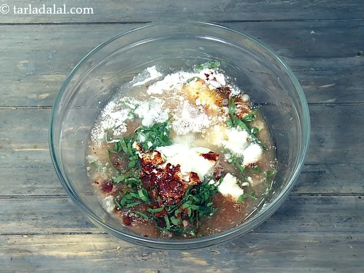 Step 10 – Enough water (approx. &frac34; cup).