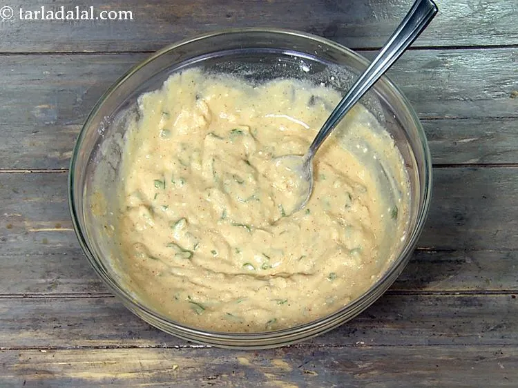 Step 11 – Mix well to make a smooth batter. Combine all the remaining ingredients in a bowl.