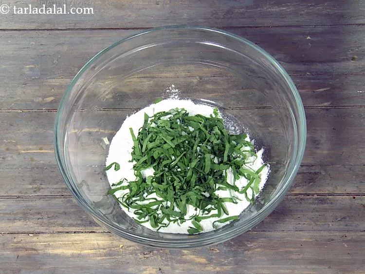Step 6 – Add <meta charset="UTF-8" />2 tbsp&nbsp;<a href="glossary-shredded-spinach-777i">shredded spinach (palak)</a>.