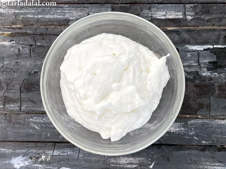 Step 7 – For sour cream use thick curd made from full fat cream.