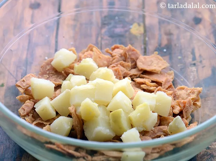Step 3 – Add boiled potatoes. You can also add onions if you wish to.&nbsp;