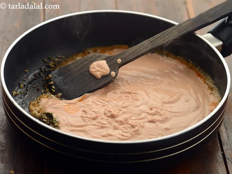 Step 18 – Add the curd mixture.