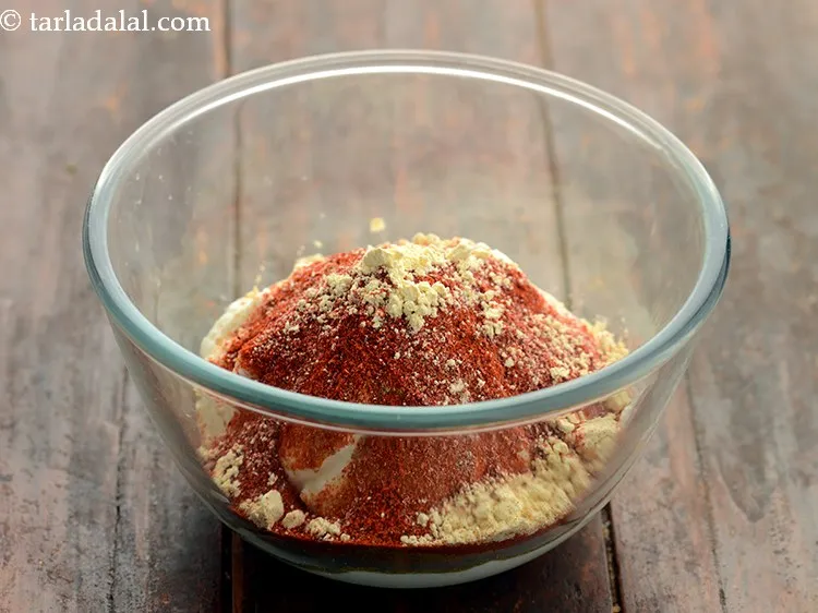 Step 8 – Add gram flour.