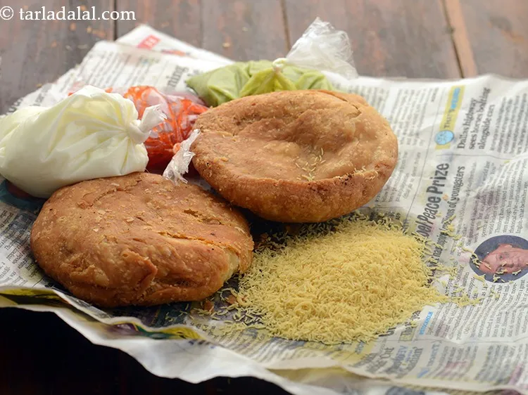 Step 54 – When opened the parcel has two bags of chutney, one bag of curd and sev …