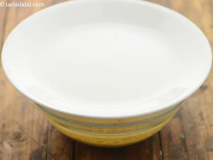 Step 11 – Cover with a lid and keep aside to soak for 2 to 3 hours.