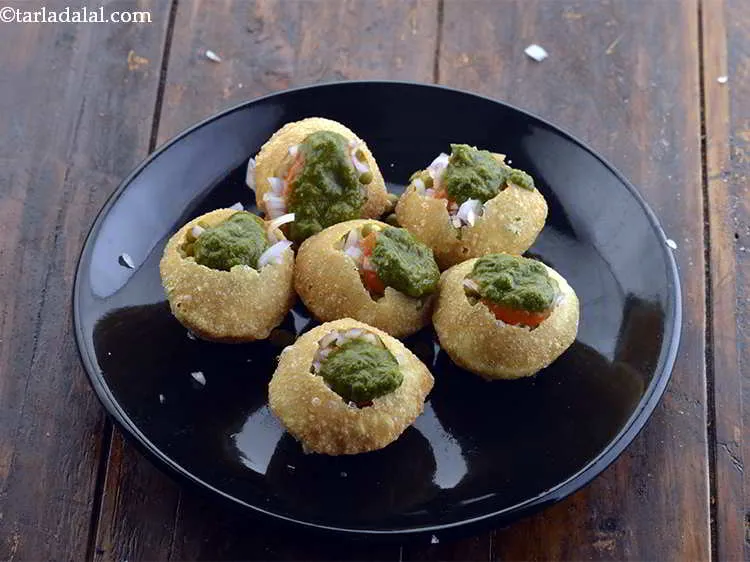 Step 15 – Top each <strong>dahi&nbsp;puri</strong> with &frac12; tsp green chutney, you can try this <a href="https://www.tarladalal.com/Green-Chutney-(-Chutney-)-1468r">green chutney</a> …