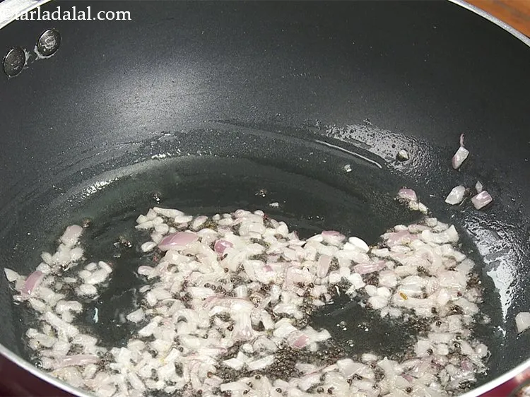 Step 14 – Saut&eacute; on a medium flame for 1 minute or until they are soft.