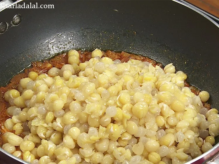 Step 22 – Add the cooked safed vatana.