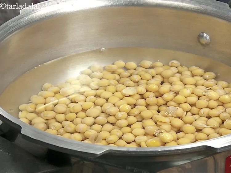 Step 7 – Add little salt and enough water in the pressure cooker.