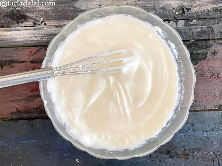 Step 27 – Mix well. Keep the sweetened curd aside.