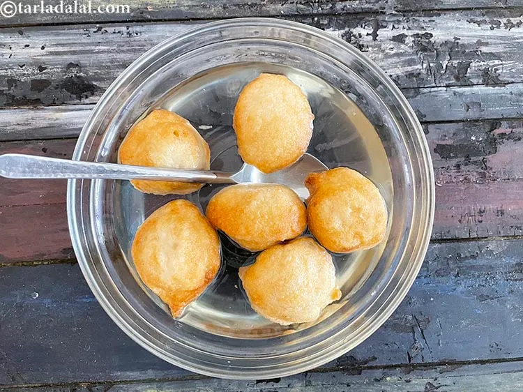 Step 29 – Remember to use a spoon and flip over the vadas when they are soaking to …