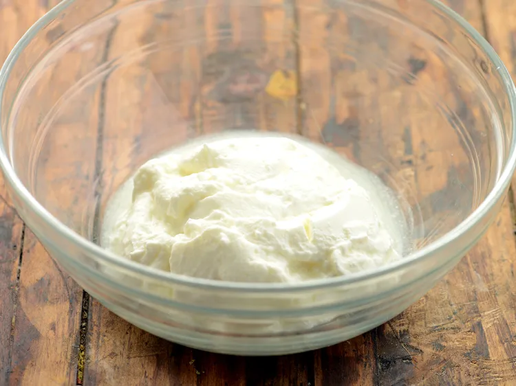 Step 5 – In a bowl add curds.