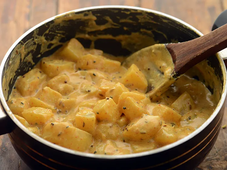 Step 24 – Add salt and mix well. Remember one thing : always add salt only after curd …