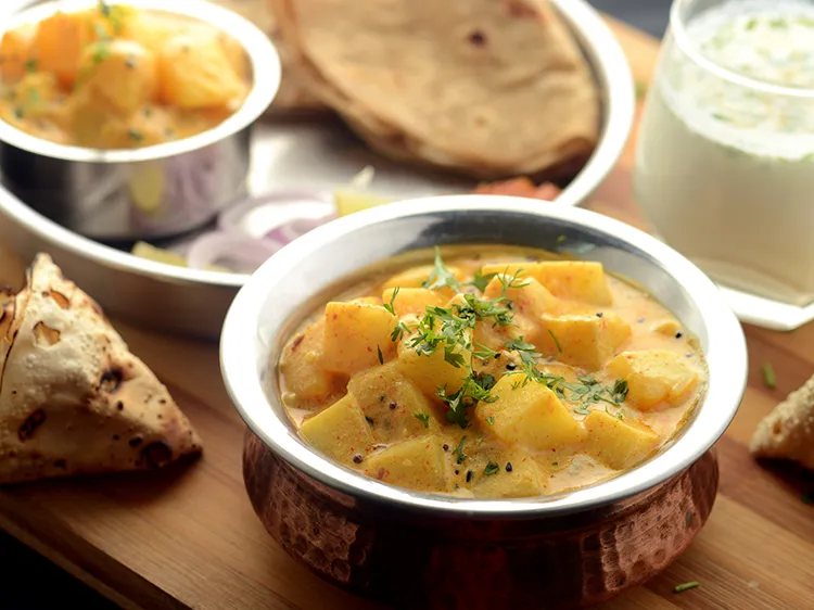 Step 25 – Serve&nbsp;<strong>dahi aloo | dahi wale aloo ki sabzi &nbsp;| Rajasthani dahi wale aloo |&nbsp;potatoes in …