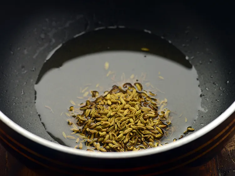 Step 11 – Add fennel seeds.