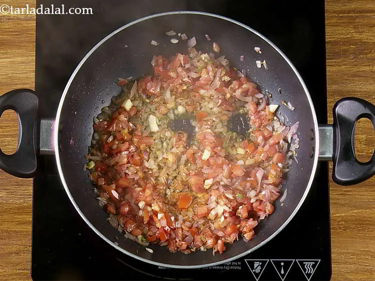 Step 18 – Mix well and cook on a medium flame for 2 minutes, while stirring occasionally or …