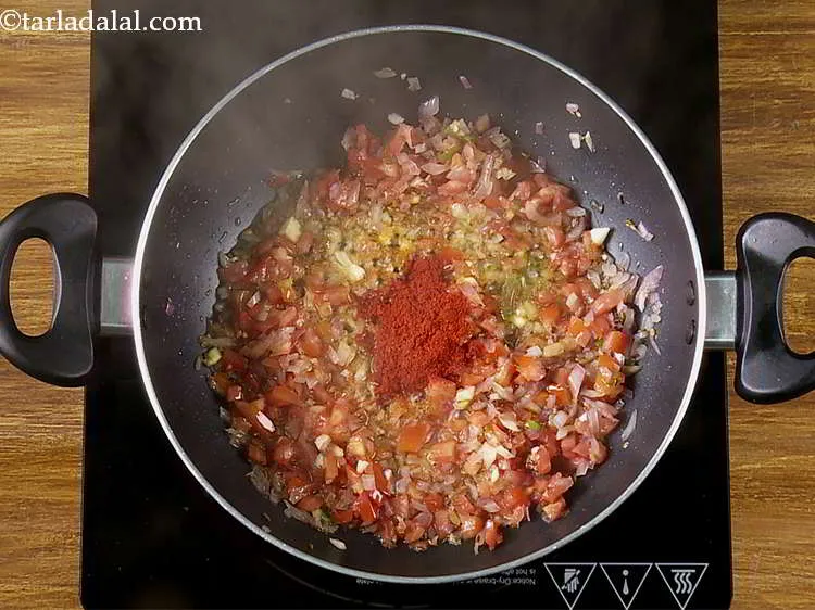 Step 19 – Add the chilli powder.