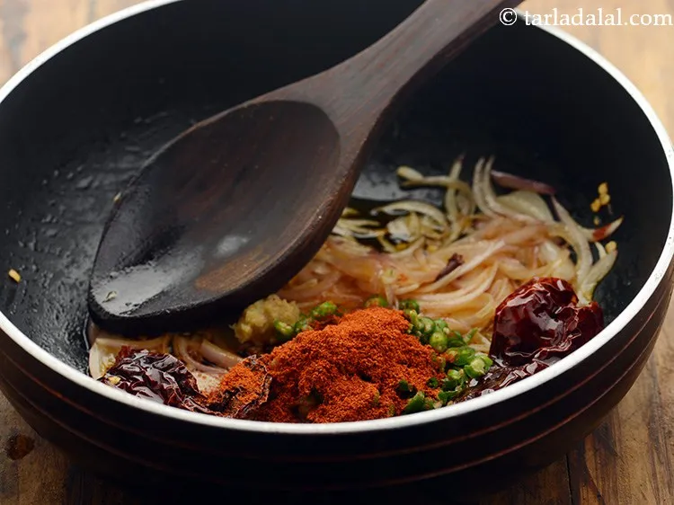 Step 16 – Add chilli powder. Though this dal is spiced with red chilies, green chilies &amp; red …