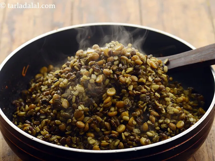 Step 18 – Add the cooked dal.