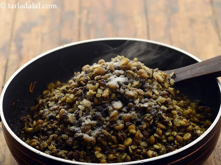 Step 19 – Add salt. The salt has been added while cooking the dal too, so be cautious …