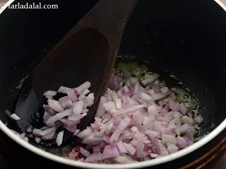 Step 17 – Add the onions.