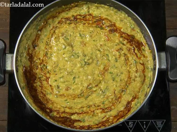 Step 22 – Pour this tempering over the prepared dal and mix well. When you do this, there …