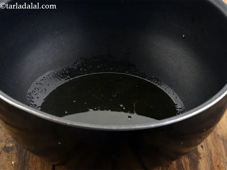 Step 13 – To make the <strong>Dal khichdi</strong>, heat the ghee in a deep non-stick kadhai or pan. …