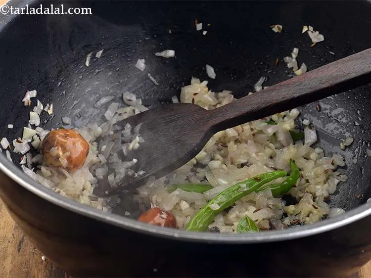 Step 25 – Mix well and saut&eacute; on a medium flame for 1 minute. Do not burn the …