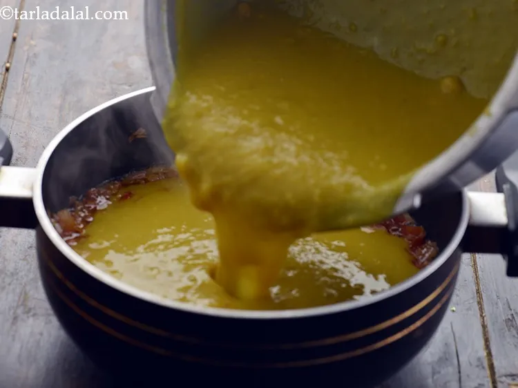 Step 27 – Add the cooked dal.