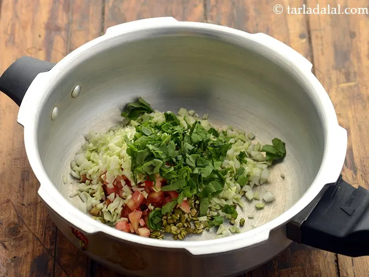 Step 22 – Also add the spinach.