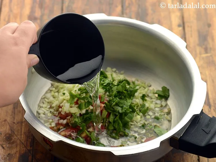 Step 24 – Add 1 cup of water for cooking.