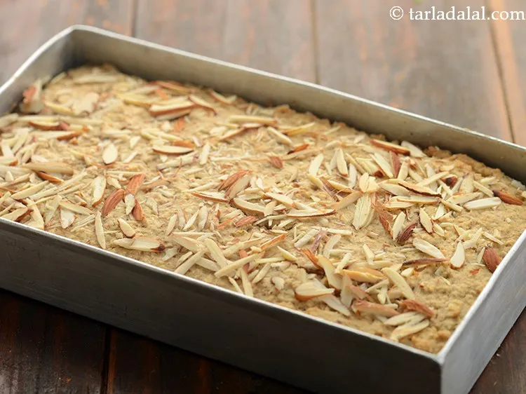 Step 28 – Bake&nbsp;<strong>date and almond cake with eggs | healthy Indian date almond cake | khajur badam …