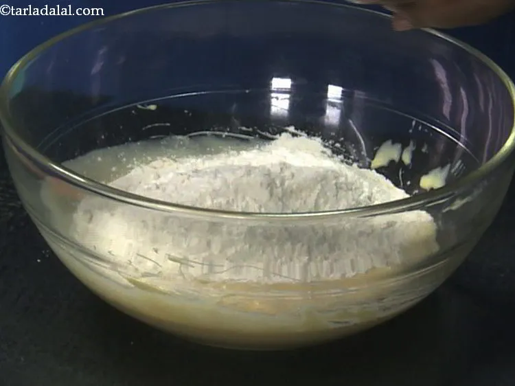 Step 16 – Add the plain flour.