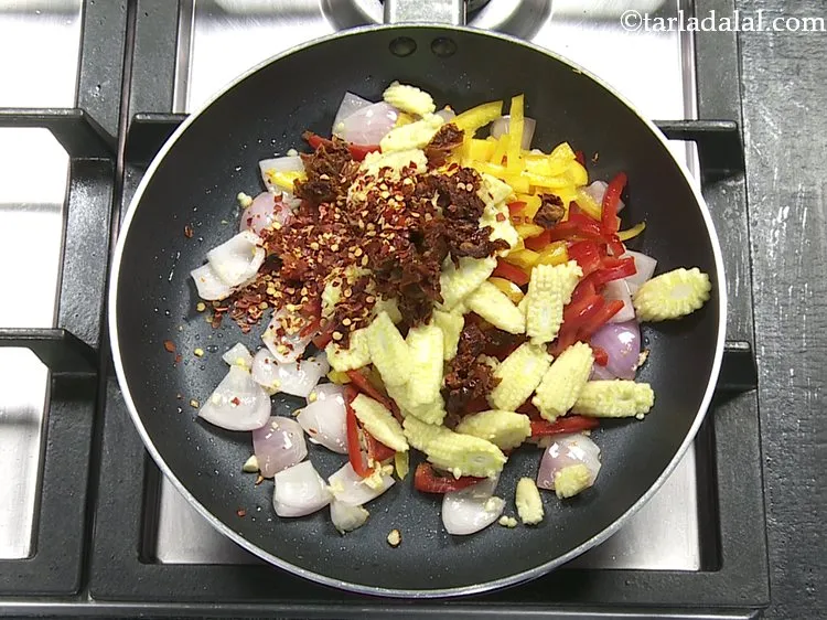 Step 7 – Add chilli flakes.