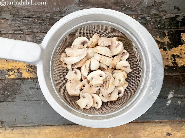 Step 21 – Drain again using a strainer.