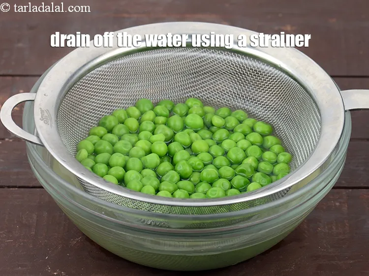 Step 10 – Drain off the water using a strainer.