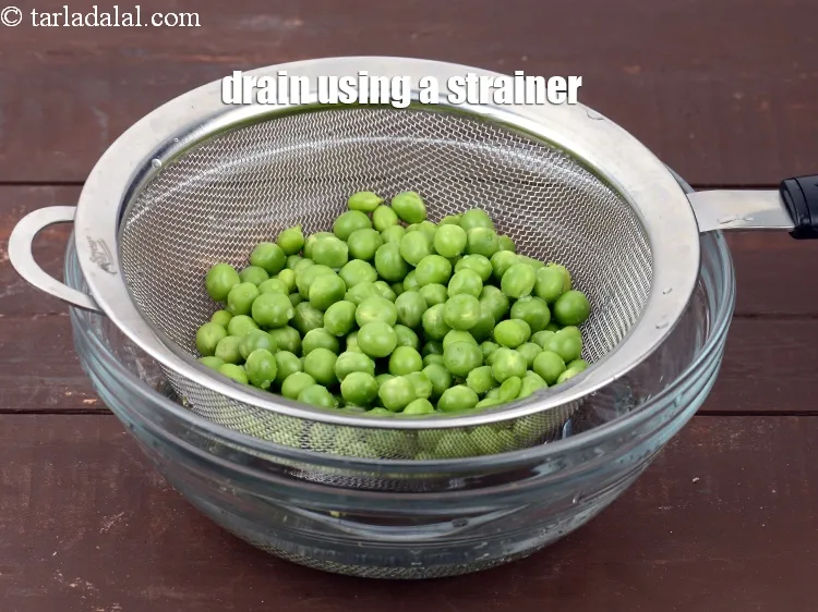 Step 4 – Drain using a strainer.&nbsp;