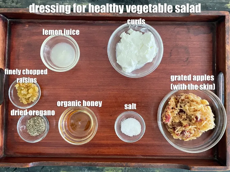 Step 3 – Dressing of&nbsp;<!--%3Cmeta%20charset%3D%22UTF-8%22%20%2F%3E-->1 cup&nbsp;grated&nbsp;apple&nbsp;(with the skin),&nbsp;1 tbsp&nbsp;lemon juice,&nbsp;1/2 tsp&nbsp;dried oregano,&nbsp;1 tbsp&nbsp;finely&nbsp;chopped raisins (kismis)&nbsp;, optional,&nbsp;1/8 tsp&nbsp;salt and&nbsp;1 …