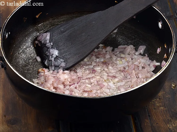 Step 12 – Saut&eacute; on a medium flame for 2 minutes.
