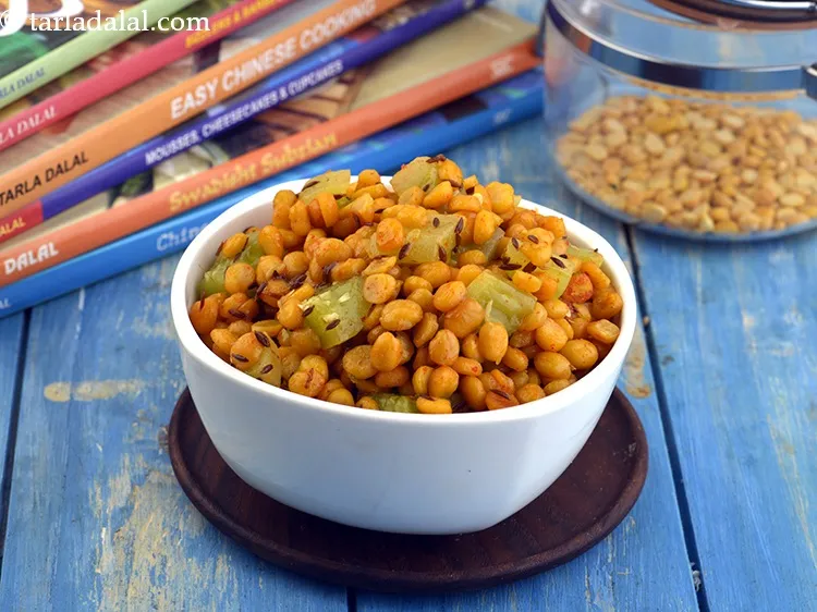 Step 34 – Serve <strong>dry masala chana dal recipe | Jain cucumber chana dal sabzi | chana dal …