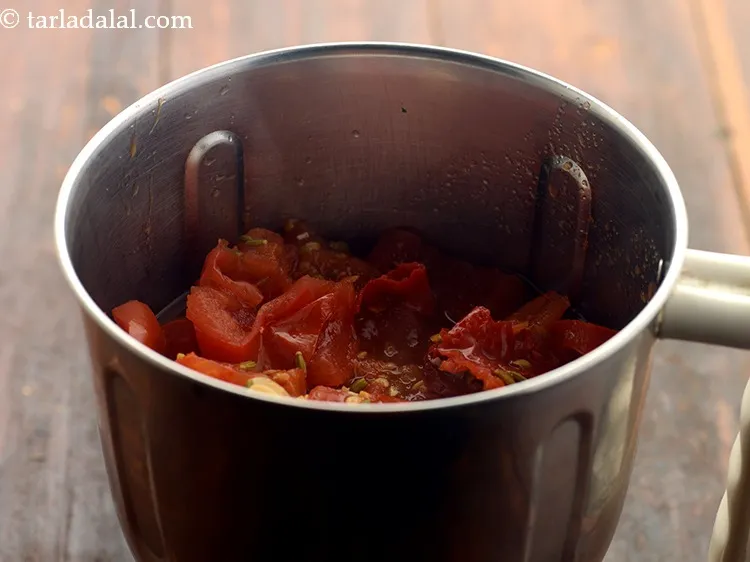 Step 10 – Cool the mixture completely and transfer to a mixer jar.