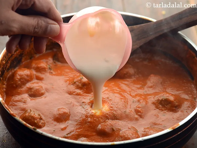 Step 27 – Add the cream. The Banarasi dum aloo does not make use of any curd-like regular …