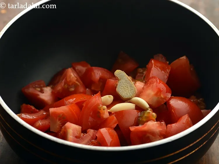 Step 3 – Add 3 cloves of garlic and 1&quot; piece of ginger.