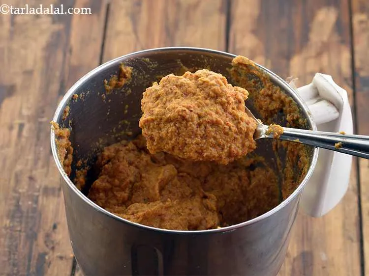 Step 13 – Blend everything into a smooth paste and keep aside.