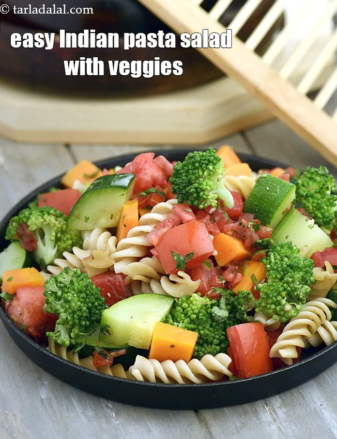 Step 28 – Serve <strong>pasta and vegetable salad recipe | easy Indian pasta salad with veggies | marinated …