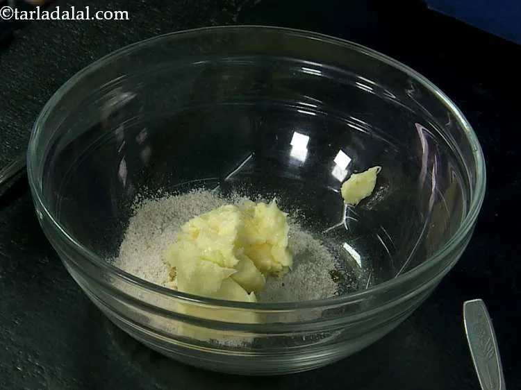 Step 7 – Now add the soft butter and salt to the sugar. The butter has to be …