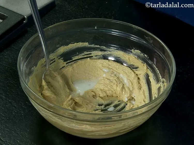Step 9 – Now add just 1/2 tbsp of milk. This is so that the dough is not …